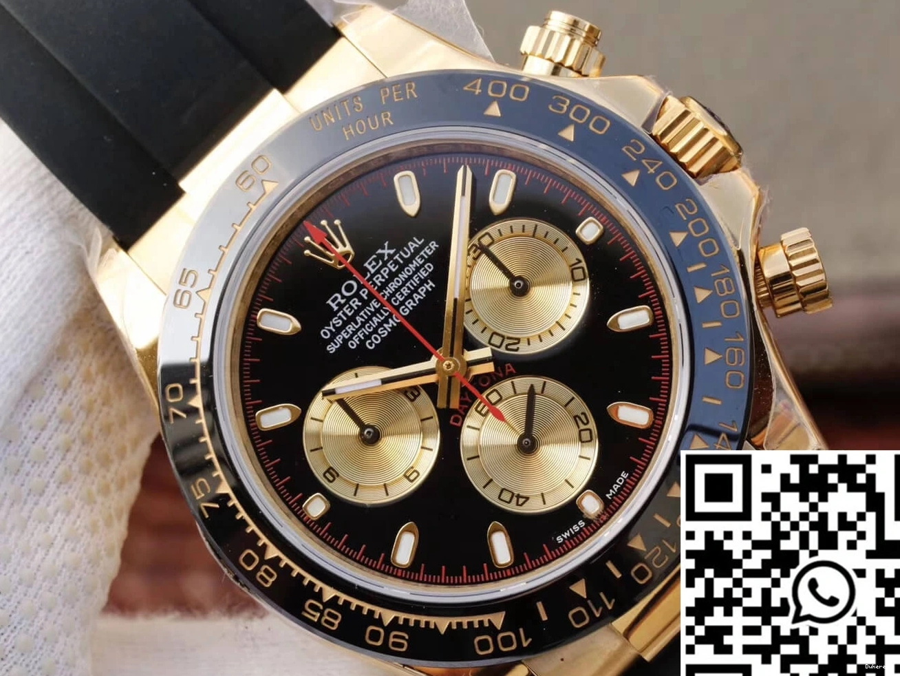 JH Black Rolex Dial Factory Daytona M116518ln-0047 Cosmograph 0506